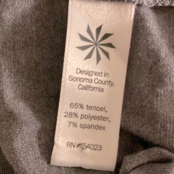 Athleta Gaia Layered Maxi Dress Heather Gray  Side Slit Sleeveless - Picture 7 of 7